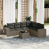 vidaXL 6-piece Lounge Set with Cushions Poly Rattan Black