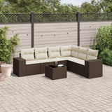 vidaXL 6-piece Lounge Set with Cushions Poly Rattan Black