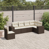 vidaXL 6-piece Lounge Set with Cushions Poly Rattan Black