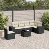 vidaXL 6-piece Lounge Set with Cushions Poly Rattan Black