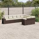 vidaXL 9-piece Lounge Set with Cushions Poly Rattan Black