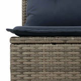 vidaXL 4-delige Loungeset met kussens poly rattan zwart