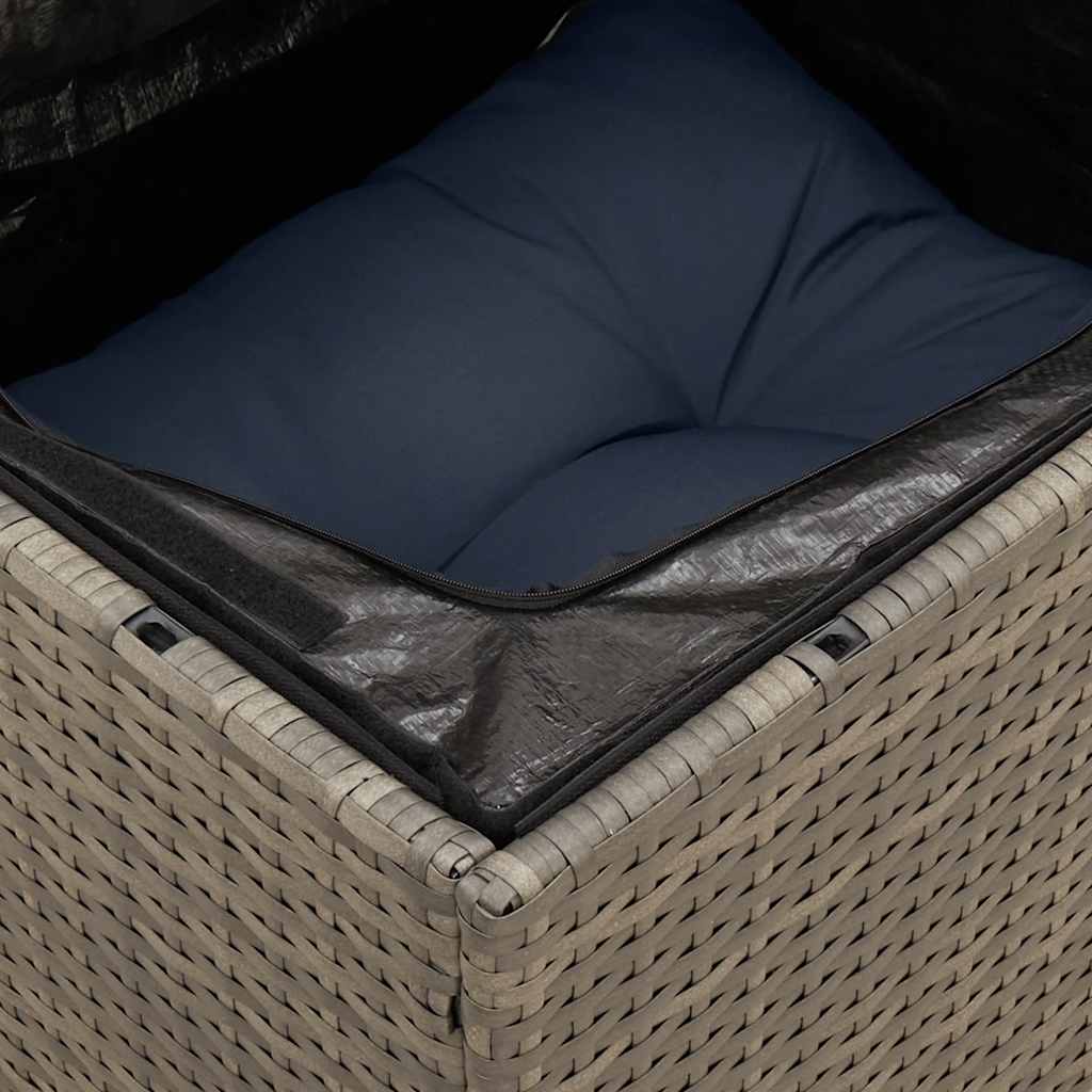 vidaXL 5-delige Loungeset met kussens poly rattan zwart