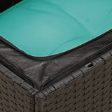 vidaXL 7-delige Loungeset met kussens poly rattan zwart