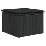 vidaXL 6-piece Lounge Set with Cushions Poly Rattan Black