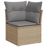 vidaXL 6-Piece Lounge Set with Cushions Poly Rattan Black