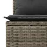 vidaXL 8-delige Loungeset met kussens poly rattan zwart