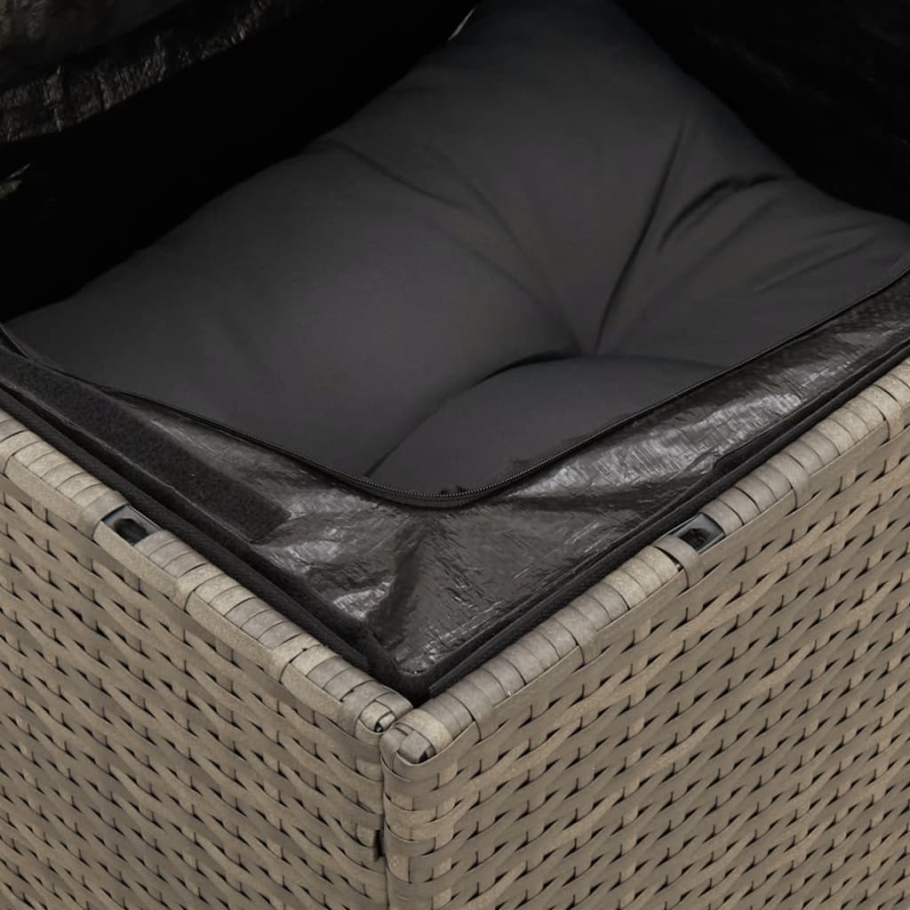 vidaXL 8-delige Loungeset met kussens poly rattan zwart