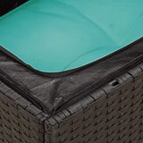 vidaXL 9-delige Loungeset met kussens poly rattan grijs