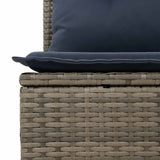 vidaXL 10-Piece Lounge Set with Cushions Poly Rattan Black