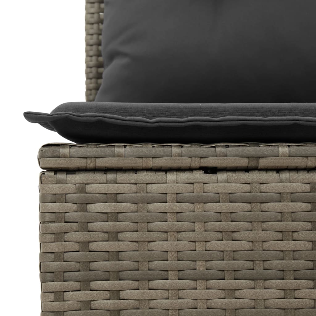vidaXL 12-delige Loungeset met kussens poly rattan zwart