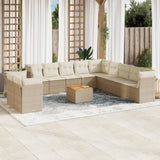 vidaXL 12-piece Lounge Set with Cushions Poly Rattan Black