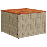 vidaXL 7-Piece Lounge Set with Cushions Poly Rattan Black