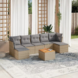 vidaXL 8-delige Loungeset met kussens poly rattan zwart