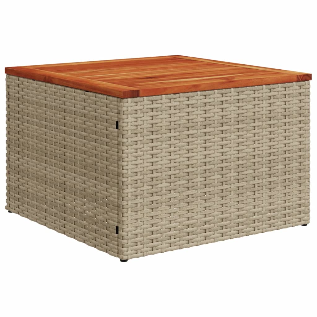 vidaXL 10-delige Loungeset met kussens poly rattan zwart