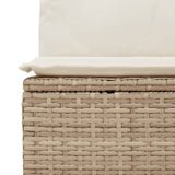 vidaXL 10-delige Loungeset met kussens poly rattan zwart