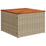 vidaXL 11-Piece Lounge Set with Cushions Poly Rattan Black