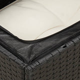 vidaXL 11-delige Loungeset met kussens poly rattan zwart