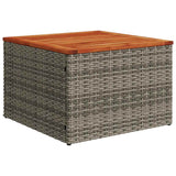 vidaXL 11-Piece Garden Lounge Set with Cushions, Grey Poly Rattan