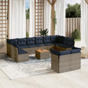 vidaXL 13-delige Loungeset met kussens poly rattan zwart