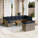 vidaXL 13-delige Loungeset met kussens poly rattan zwart