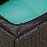 vidaXL 14-delige Loungeset met kussens poly rattan grijs