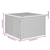 vidaXL 12-delige Loungeset met kussens poly rattan zwart
