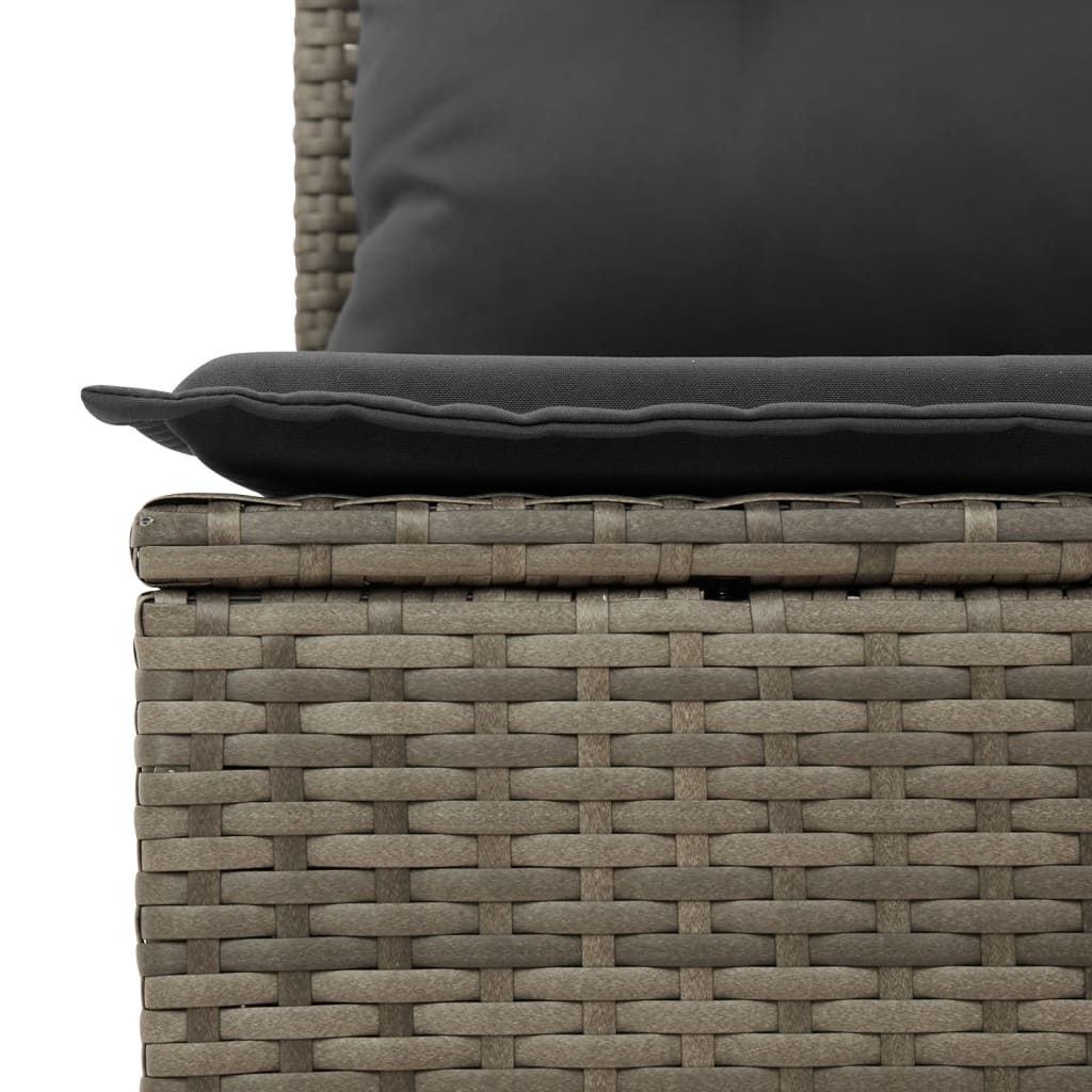 vidaXL 13-delige Loungeset met kussens poly rattan zwart