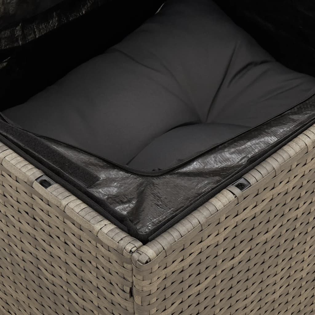 vidaXL 13-delige Loungeset met kussens poly rattan zwart