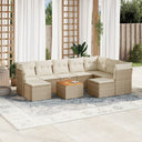 vidaXL 10-Piece Lounge Set with Cushions Poly Rattan Black