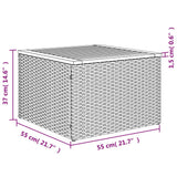 vidaXL 8-delige Loungeset met kussens poly rattan zwart