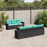 vidaXL 8-delige Loungeset met kussens poly rattan grijs