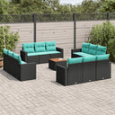 vidaXL 13-piece Poly Rattan Lounge Set with Cushions Grey