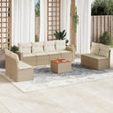 vidaXL 9-piece Lounge Set with Cushions Poly Rattan Black
