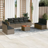 vidaXL 9-piece Lounge Set with Cushions Poly Rattan Black