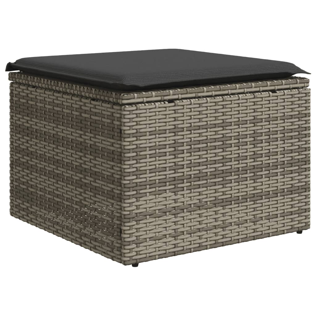 vidaXL 8-Piece Lounge Set with Cushions Poly Rattan Black