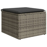 vidaXL 8-Piece Lounge Set with Cushions Poly Rattan Black