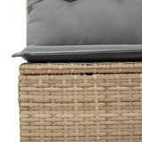 vidaXL 10-Piece Lounge Set with Cushions Poly Rattan Black