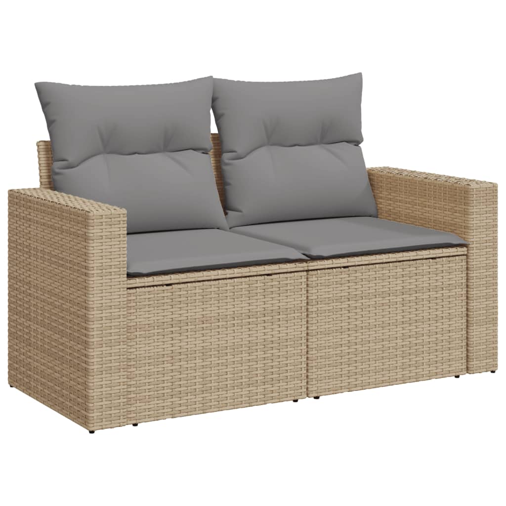 vidaXL 12-piece Lounge Set with Cushions Poly Rattan Black
