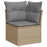 vidaXL 12-piece Lounge Set with Cushions Poly Rattan Black