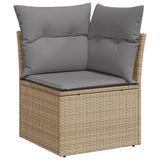 vidaXL 10-piece Lounge Set with cushions poly rattan black