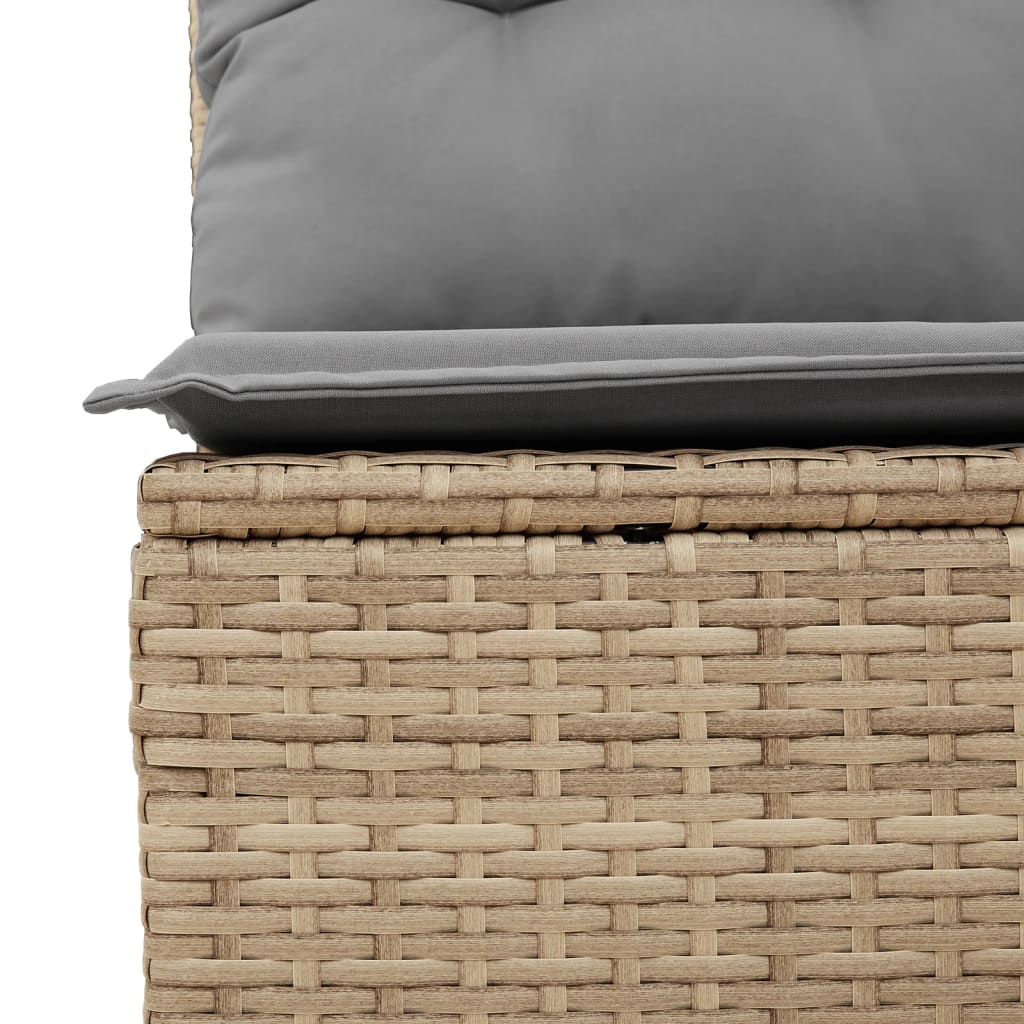vidaXL 9-piece Poly Rattan Lounge Set with Cushions Black