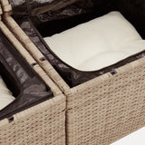 vidaXL 9-delige Loungeset met kussens poly rattan zwart