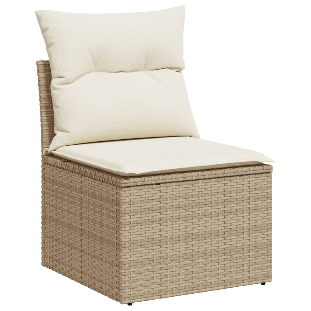 vidaXL 9-delige Loungeset met kussens poly rattan zwart
