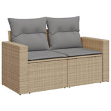 vidaXL 12-delige Loungeset met kussens poly rattan zwart