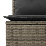 vidaXL 14-delige Loungeset met kussens poly rattan zwart