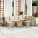 vidaXL 10-piece Lounge Set with cushions poly rattan black