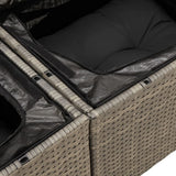vidaXL 13-delige Loungeset met kussens poly rattan zwart