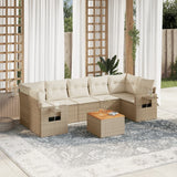 vidaXL 8-piece Lounge Set with Cushions Poly Rattan Black