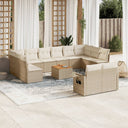 vidaXL 13-delige Loungeset met kussens poly rattan zwart